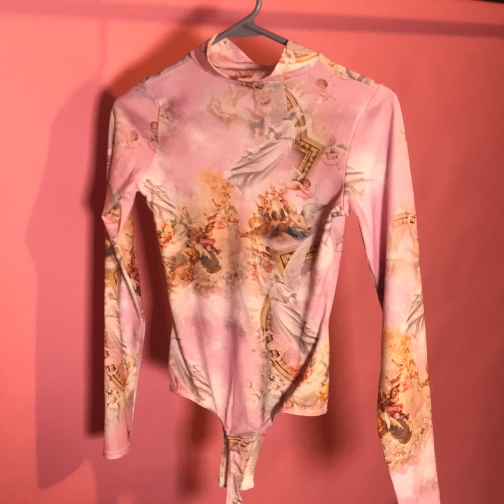 Pink angelic cherub bodysuit